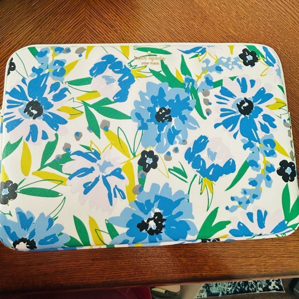 kate spade Blue and Green Floral Laptop Sleeve